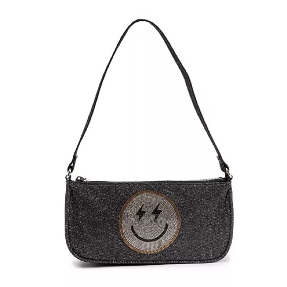 NWT SKINNY DIP LONDON‎ Amber SMILE Emoji Rhinestone-Embellished Shoulder Bag
